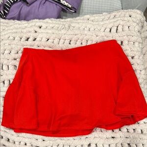 Red Tennis Skirt